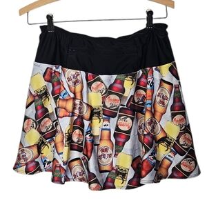 Sparkle Skirts Beer Themed Skort with Built-in Shorts, Medium